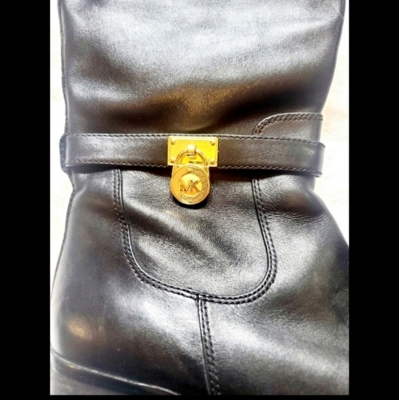 Michael Kors Black Leather High Boots - Picture 3 of 6